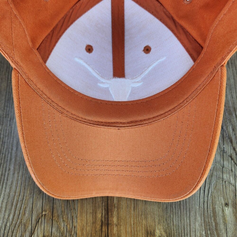 Texas Longhorns Strapback Hat Cap Burnt Orange Longhorn Headwear College Hook Em - Picture 8 of 10